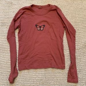 brandy melville john galt butterfly long sleeve